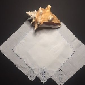 Set of Ladies Handkerchiefs - With Blue Detail